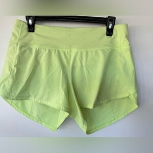 Lululemon Speedup HR 2.5” Size 8 Highlighter Yellow